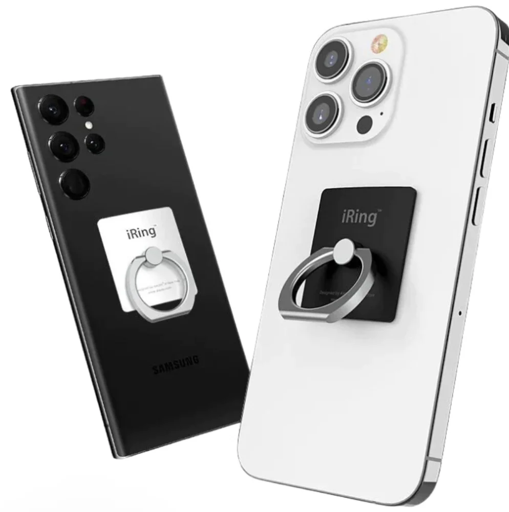iRing Cellphone Grip and Kickstand, Black, NiB